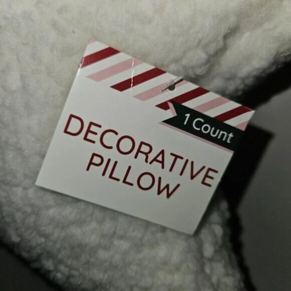 White Star Sherpa Decorative Pillow Plush Throw Decor 14